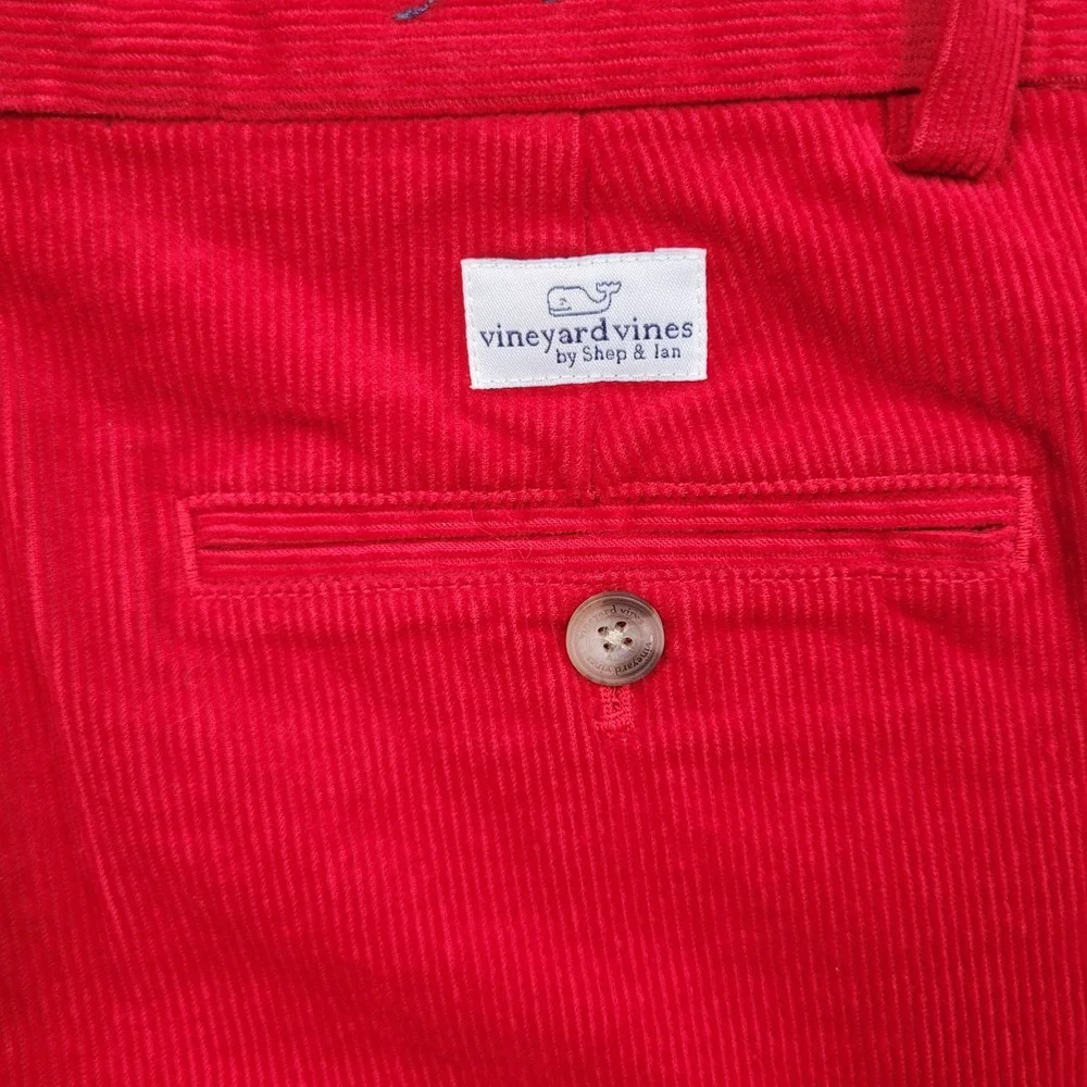 Vineyard Vines Boys‎ Red Corduroy Pants Size 16 Preppy Straight Leg Holiday